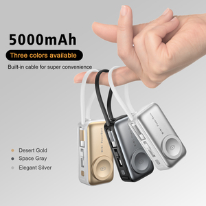 Chargeur sans fil compact 3-en-1 léger pour dropshipping avec câble de charge et station de 5000 mAh pour montre avec support - Product Image 1