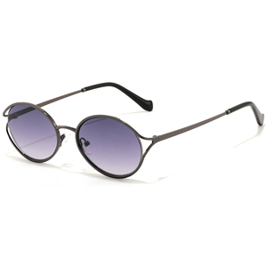 Retro Round Sunglasses Silver <b>Frame</b> <b>Pink</b> Gradient Lenses Unisex Adult Casual Lightweight Full Rim Style - Product Image 4