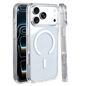 Étui de téléphone magnétique transparent de luxe pour iPhone 18 17 16 15 Pro Max, coque arrière antichoc en TPU PC, accessoires pour téléphone <span class=keywords><strong>portable</strong></span> - Product Image 1
