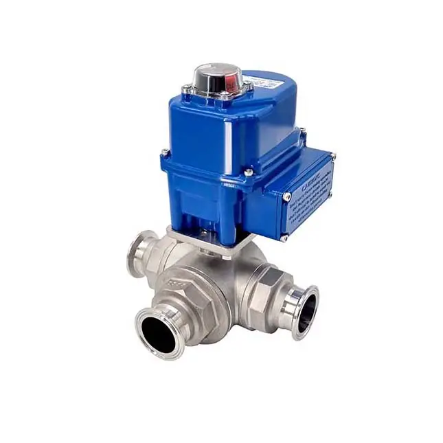 Hot Sale Suitable For Many Process Korean Custom Popular Electric Sanitary Industrial Electric Sanitary 3-Way Ball Valve