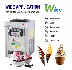 Machine à glace molle WICE 3 saveurs 28L/H, machine commerciale à glace molle pour faire du gelato 25-28L/h, machine à glace molle 25-28L/H HAUTE PERFORMANCE - Product Image 1
