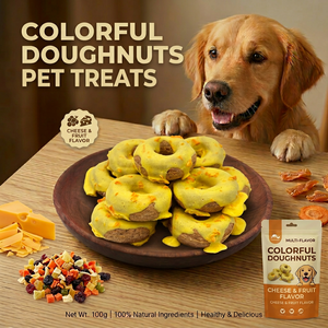 Friandises <span class=keywords><strong>pour</strong></span> <span class=keywords><strong>chiens</strong></span> OEM en forme de donut multicolores arc-en-ciel, mignonnes, <span class=keywords><strong>pour</strong></span> fêtes d'anniversaire, accessoires photo, récompense quotidienne <span class=keywords><strong>pour</strong></span> petits chiots - Product Image 1