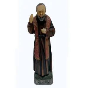 Custom statue st San PADRE Pio sculpture Saint Pere Pio Yeux De Cristal figurine