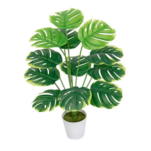 ต้นไม้ประดิษฐ์ข้ามพรมแดน สไตล์ยุโรป ต้นมอนสเตอร่า ตกแต่งห้องไลฟ์สด อุปกรณ์ประกอบฉากสำหรับอินฟลูเอนเซอร์ ต้นปาล์มอะรีกา ขายส่ง - Product Image 5