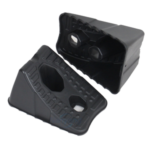 Custom Vehicle Plastic Wheel Chock for Truck RV Parking Solid Anti Slip Truck Wheel <b>Wedge</b> 2 Pack <b>Set</b> Factory - Product Image 6