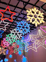 LED Fünfzackiger Stern Schneeflocke Weihnachten Kunststoff IP65 Wasserdichte Außen-Hängedekoration Baummodellierung Anhänger Dekorative Beleuchtung