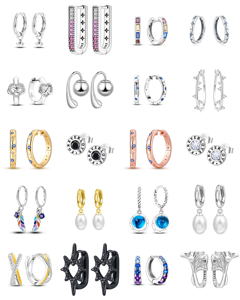 <span class=keywords><strong>Pendientes</strong></span> <span class=keywords><strong>de</strong></span> Plata Bañados en Oro con Circonita Brillante, Diseño <span class=keywords><strong>de</strong></span> Garra, Exquisitos, Sencillos, Versátiles, Modernos, Accesorio <span class=keywords><strong>de</strong></span> Regalo para Mujer - Product Image 1