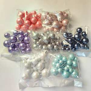 Decoradores de pasteles, bolas coloridas, 20 piezas/bolsa, bolas decorativas de espuma de diferentes tamaños para decorar pasteles. - Product Image 6