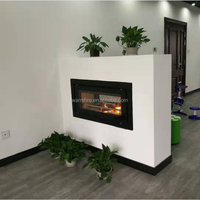 Warmfire Offre Spéciale morden design grand insert de cheminée en bois de verre SD209