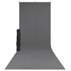 도매 회색 X-드롭 휴대용 주름 방지 사진 스튜디오 사진 배경 녹색 화면 배경 키트 (5 'x 10')