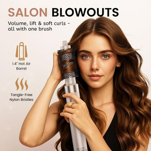 เครื่องจัดแต่งทรงผมอเนกประสงค์แบบไอออนิกความเร็วสูง ชุดแปรงเป่าผมแบบขั้นตอนเดียว พร้อมหัวเปลี่ยนได้ สำหรับใช้ในโรงแรมและกลางแจ้ง - Product Image 5
