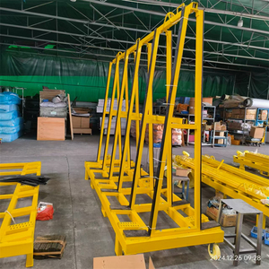 Op Maat Gemaakte Heavy Duty Met Wielen Platte Verpakking Slabstone Gereedschapsrek Magazijn En Verpakking Leisteen Rack <span class=keywords><strong>Trolley</strong></span> - Product Image 4