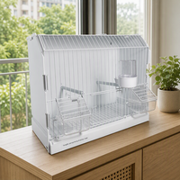 Vente en gros : Cage de vol classique moderne en fer respirant avec cloisons, volière d'élevage pour perruches et agapornis, boîte et plateau en plastique
