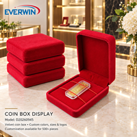 Boîte à bijoux portable magnétique carrée avec logo personnalisé, boîte à monnaie en velours pour l'emballage de présentation en magasin, édition spéciale de Noël