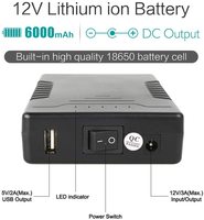 Paquete de batería de litio recargable DC5521, USB A, 12V, 3000mah, 6000mah, para ordenador portátil, venta al por mayor