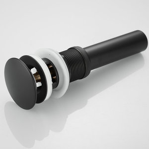 Beelee BA9440MB哑光黑色浴室向下推洗脸盆废物容器水槽弹出排水口，带溢流 - Product Image 4