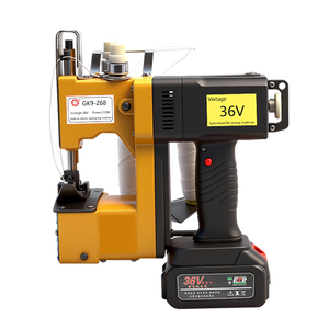 Máquina de Coser <span class=keywords><strong>Industrial</strong></span> Portátil GK9-268 de Doble Línea y Doble Aguja, con Motor a Batería, de Alta Velocidad, Operación Manual, Nueva con Parasol - Product Image 1