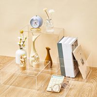 Ensemble de 7 grands présentoirs en acrylique pour buffet, 6 et 12 pouces, boîte de présentation en acrylique, surface polie, support de table à dessert pour traiteur, fond creux