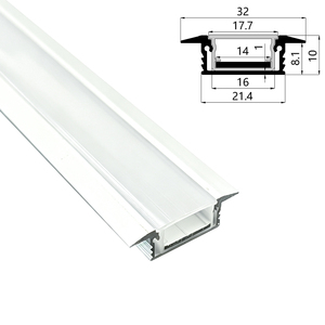 Profilé LED en aluminium étanche pour extérieur, IP68, en forme de U, diffuseur linéaire encastré pour l'éclairage des piscines et des terrasses - Product Image 4