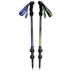 Bâton de randonnée Namkebow à trois sections, verrouillage externe, alliage d'aluminium, poignée ergonomique en EVA, bâton de marche - Product Image 3