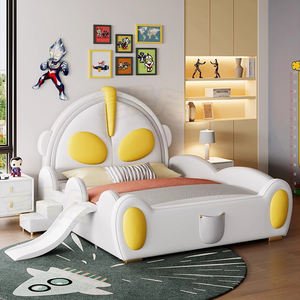 Sıcak satış çocuk prenses prens yatak yumuşak paket korkuluk yatak Modern basit tek slayt bebek yatakları ile - Product Image 1