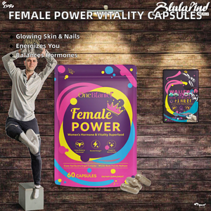 Cápsulas de Superalimentos Sin Gluten y Altos en Fibra para la Vitalidad Femenina, Equilibrio Hormonal y Energía, Marca Privada OEM, Certificación GMP - Product Image 2