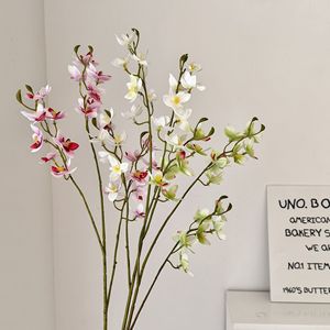 Orquídeas Phalaenopsis Artificiales de Seda, Rama Individual, Alta Simulación, Decoración para el Hogar, Sala de Estar, Mesa de Centro - Product Image 2