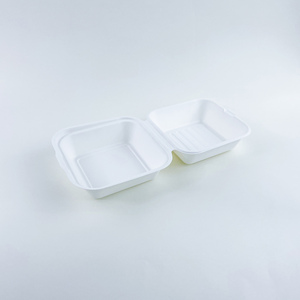 Boîte à lunch bento en pulpe de canne à sucre compostable de 6/9/10/12 pouces, conteneur alimentaire en bagasse, boîte à clapet - Product Image 3