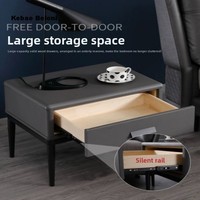 Table de chevet moderne de style français avec tiroir, en bois, pour chambre à coucher, meuble en bois massif, table pour la maison