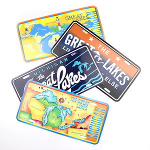 Fabricación diseño personalizado tamaño turista recuerdo 3D aluminio Metal coche placa número matrícula Decoración - Product Image 1