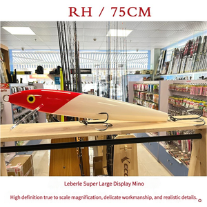 Lớn trò chơi 75cm 600g Minnow triển lãm treble móc cứng ABS nhựa nổi Minnow dài khoảng cách đúc doanh thu hút câu cá mồi - Product Image 3