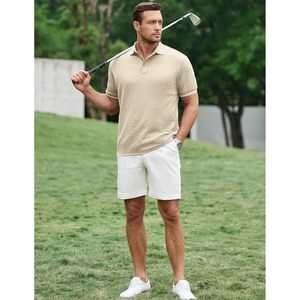 Polo décontracté pour homme FOXA, manches courtes, tricoté, respirant, pour l'été, la plage, le golf - Product Image 5