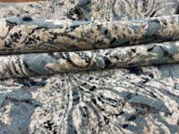 Blue Abstract Handmade Anti-static High Pile Area Rug Luxury Damask Living Room Carpet for Prayer & Home Use
