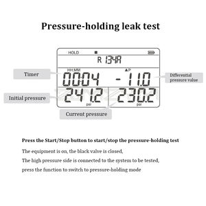LMG-10 डिजिटल एचवीएसी दबाव गेज 2-तरफा वाल्व एयर कंडीशनिंग प्रशीतन रिसाव परीक्षक स्टेनलेस स्टील केस - Product Image 4