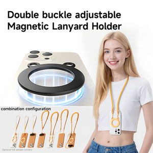 Anck Bear Magnetic Nylon Lanyard Phone Holder with Magnetic Mount Adjustable Shoulder/Neck Strap Pad 65cm for Vlogging & Riding - Product Image 1