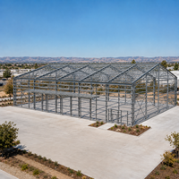 Bâtiment en structure d'acier préfabriqué de qualité ASTM A572 Grade 50, prêt pour l'énergie solaire, avec panneaux PIR, pour entrepôt et distribution