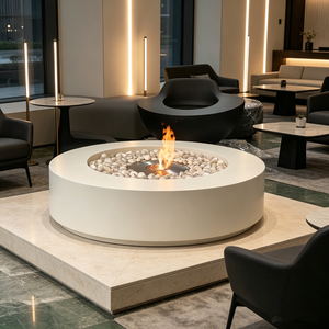 Meilleure Vente : Cheminée Bioéthanol Ronde Moderne Sans Fumée, Fonctionnement Sûr pour Complexes Hôteliers, Patios et Jardins - Product Image 4