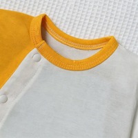 Romper Bayi KAIXINTIANGUO 100% Katun Ramah Lingkungan, Bernapas, Unisex, Lengan Pendek, Kancing Tekan, Baju Tidur Musim Panas Kasual