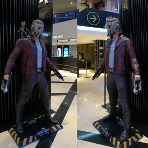 Série de super-héros TV et film en fibre de verre Star-Lord sculpture personnage de film vif