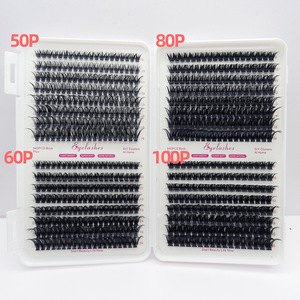 Pestañas Postizas Individuales DIY con Efecto Spiky Spikes Fairy Cluster, Curva D, Longitudes Mixtas, Volumen, Clusters de Pestañas al por Mayor - Product Image 3