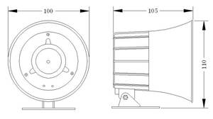 Sirena DC12V 120dB pour haut-parleur d'alarme de klaxon de voiture - Product Image 4