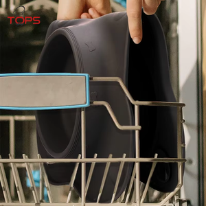 Grosir mangkuk tempat makan anjing unik antiselip, mangkuk anjing baja tahan karat dengan alas silikon untuk hewan peliharaan dalam dan luar ruangan - Product Image 6