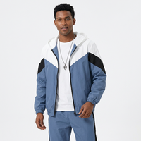 Ensemble de survêtement unisexe color block pour l'hiver, sweat-shirt et pantalon de sport, logo personnalisé, coupe ample, jogging en molleton technique