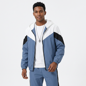 Ensemble de survêtement unisexe color block pour l'hiver, sweat-shirt et pantalon de sport, logo personnalisé, coupe ample, jogging en molleton technique - Product Image 5