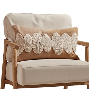 Funda de Almohada Cuadrada Tejida Estilo Bohemio, de Lino y Algodón, con Diseño Floral, No Tóxica, Personalizable y Lavable, para Decoración del Hogar - Product Image 1