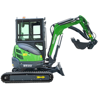 Excavator Mini 2,5 Ton Euro 5 CE, Kabin Tertutup & Sasis yang Dapat Diperpanjang, untuk Infrastruktur Perkotaan yang Sempit dan Renovasi Komunitas