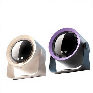 Ventilador de Escritorio Portátil Recargable de 2000mAh con 5 Velocidades, Luz LED y Función de Colgar en la Pared, Ideal para Camping - Product Image 1