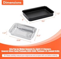 Lot de 20 plateaux d'égouttage jetables en aluminium pour barbecue