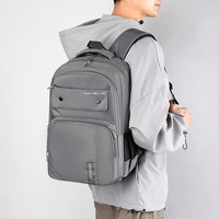 Sac à dos de voyage unisexe en jean avec bretelles à coussin d'air, couleur unie, doublure en polyester, grande capacité, sacoche pour ordinateur portable pour affaires et loisirs 37