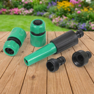 Pistolet d'arrosage de jardin en plastique vert réglable avec contrôle du débit variable pour pulvérisation à longue distance - Pistolets d'arrosage de jardin à eau - Product Image 2